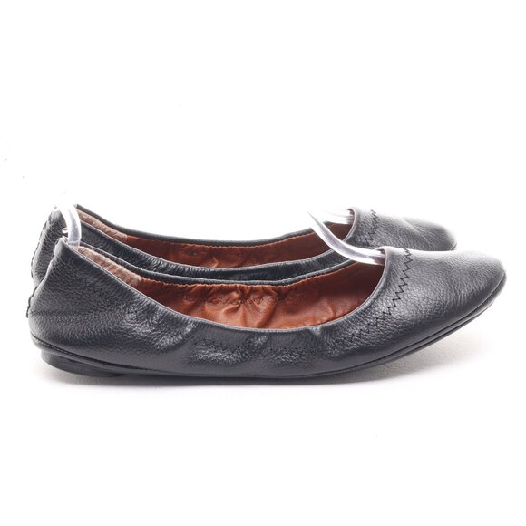 Lucky Brand Women's Leather Ballet Flats โข 7.5 โข Black - Picture 3 of 16